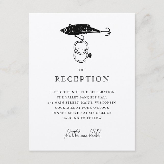 Kraft Brown Rustic Fishing Lure Rings Black Begleitkarte (Vorderseite)