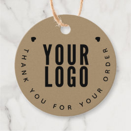 Kraft Business Logo Dankeschön-Anhänger mit Schnur Geschenkanhänger