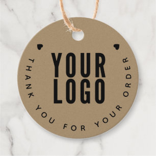 Kraft Business Logo Dankeschön-Anhänger mit Schnur Geschenkanhänger