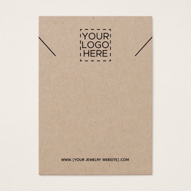 Kraft Collier Ajouter votre logo Carte d'affichage (Devant)