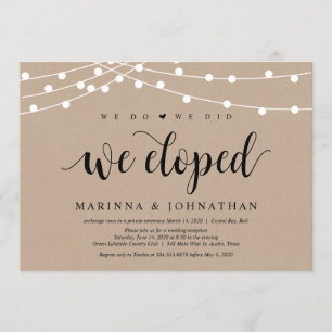 Kraft der String-Lights, Schwarzer Schriftart, Hoc Einladung