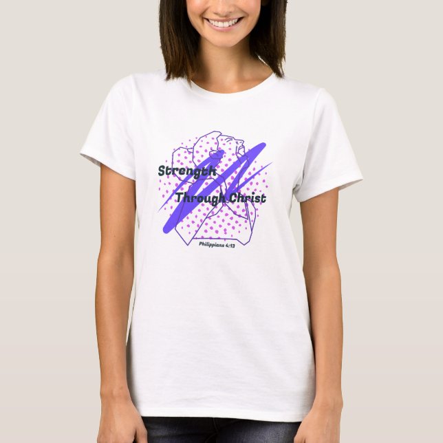 Kraft durch Christus | Christliche Athleten | Wom T-Shirt (Vorderseite)