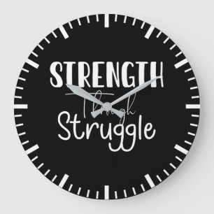 Kraft durch Kampf, Erfolg Motivierend Große Wanduhr