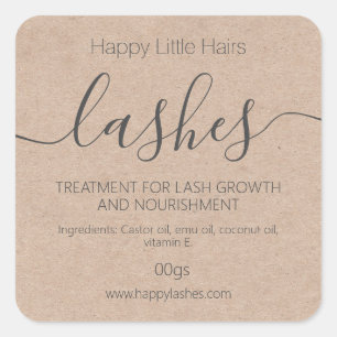 Kraft Eyelash Eyebrow Thickener Treatment Serum Quadratischer Aufkleber