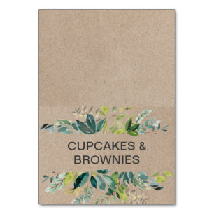 Kraft Foliage Buffet Food Labels Tischnummer