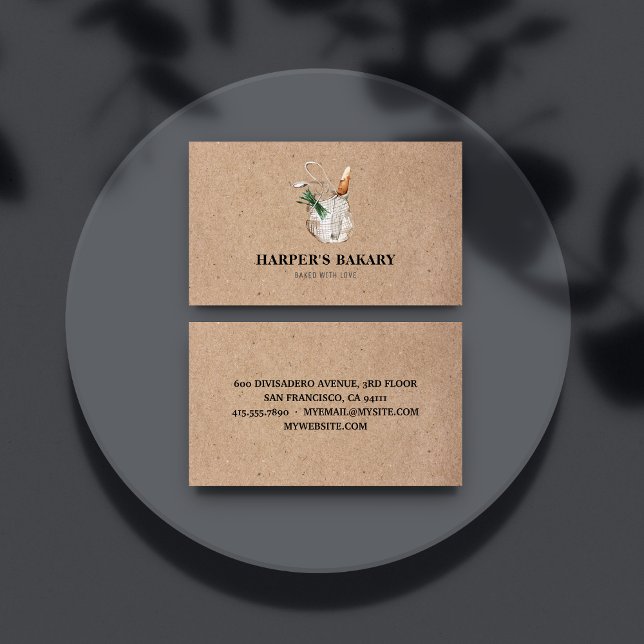 Kraft-Frischbäckerei-Berufliche Logo-Visitenkarte Visitenkarte (Von Creator hochgeladen)