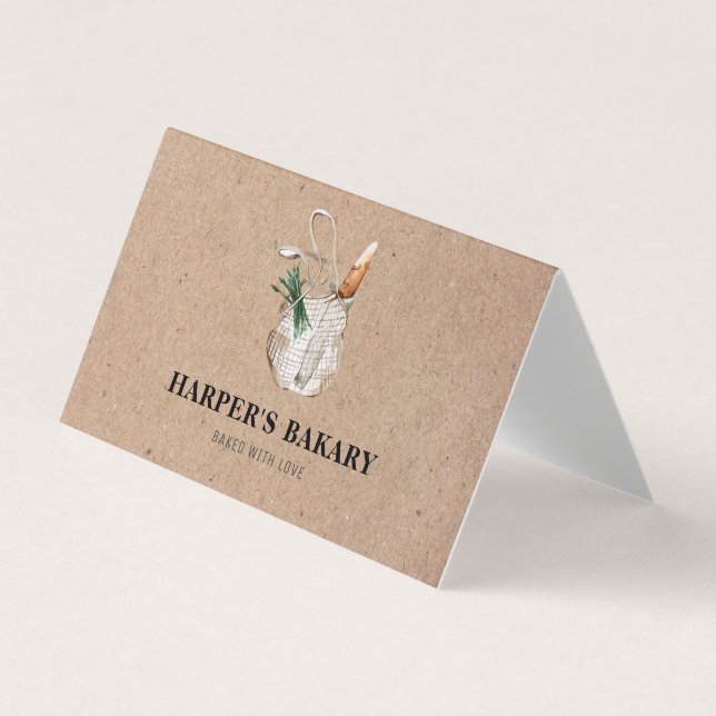 Kraft-Frischbäckerei-Berufliche Logo-Visitenkarte Visitenkarten (Vorderseite)