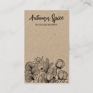 Kraft Garden Earring Display Cards Visitenkarte