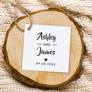 Kraft-Gastgeschenk Hochzeit-Tags Personalisiert mi Geschenkanhänger