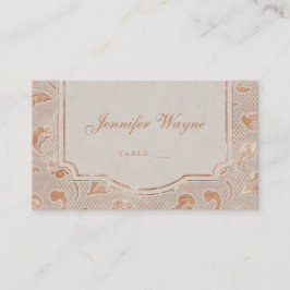 Kraft gold Lace rustikale Hochzeitsszenarien Platz Platzkarte