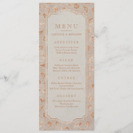 Kraft gold Lace rustikales Land Hochzeitsmenü Menükarte