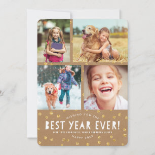 Kraft + Gold Parties scintillant Look Cartes photo