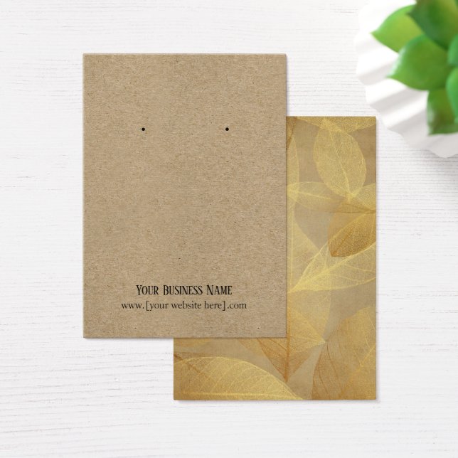 Kraft Golden Feuilles portant des cartes (Bureau)