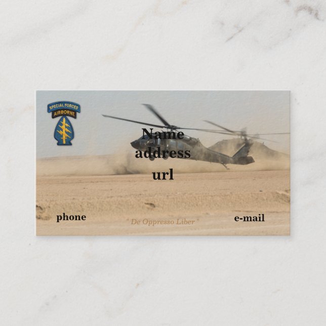 Kraft-grüne Barette SFG SF SOF untersucht Flecken Visitenkarte (Vorderseite)