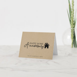 Kraft-Haus-Script-Haus-Jubiläum Karte