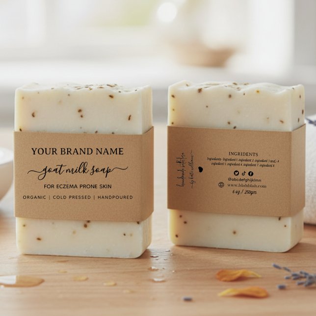 Kraft-Hausgemachte Bauchband-Seifenverpackung Einladungsbanderole (Von Creator hochgeladen)