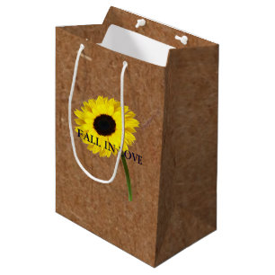 Kraft Herbstbrücke Sonnenblume Party Geschenktasc Mittlere Geschenktüte