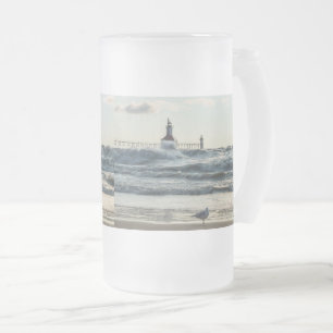Kraft hinter der Schönheit mattierte Glas Bierkrug Mattglas Bierglas
