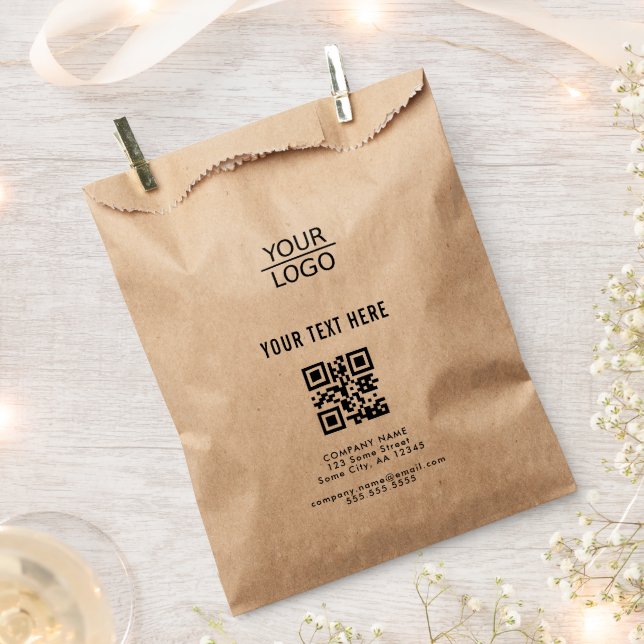 Kraft Hinzufügen des QR-Codes für das Logo, benutz Geschenktütchen (Ausgeschnitten)