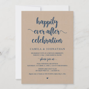Kraft Hochzeitsflucht, Happily Ever After Feier Einladung