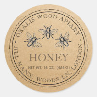 KRAFT Honey Label mit heraldischen Bienen