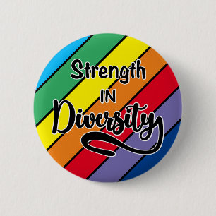 "Kraft im Diversity" Rainbow-Inklusivität Button