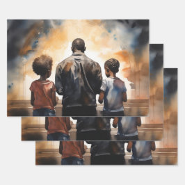 Kraft im Gebet: Der glückliche Moment einer Famili Geschenkpapier Set