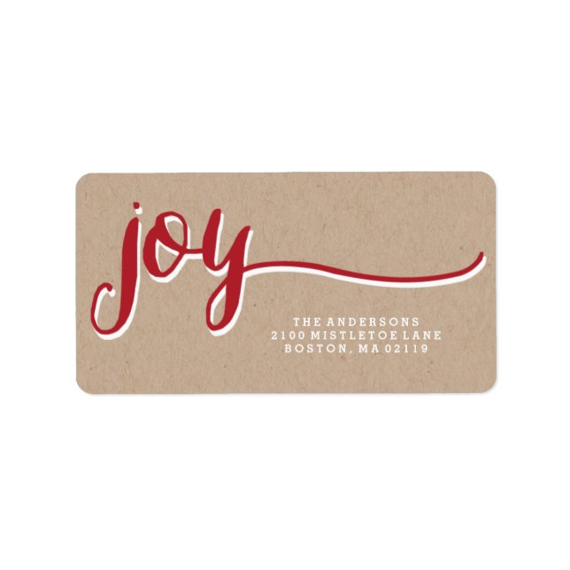 Kraft Joy | Bezeichnung der Ferienadresse Adressaufkleber (Vorne)