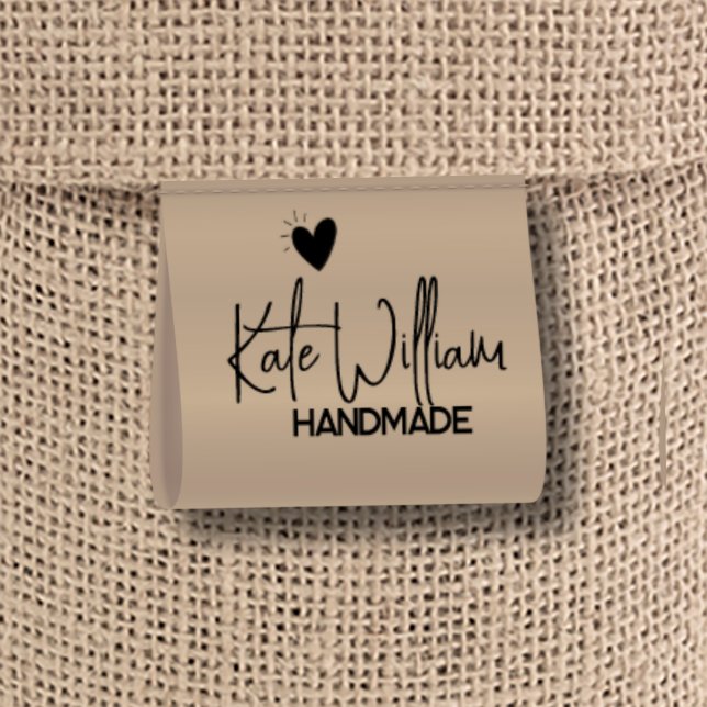 Kraft-Kleidungsetikett für handgefertigte Ware Satinband (Von Creator hochgeladen)