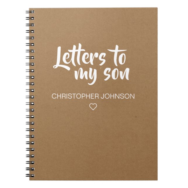Kraft Letters to My Son Journal (Devant)