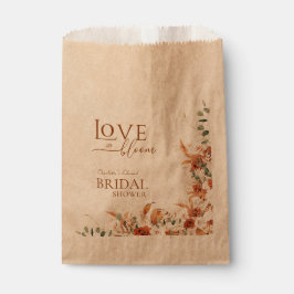 Kraft-Liebe in Bloom Boho Terracotta Brautparty Geschenktütchen