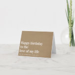 Kraft Liebe My Life Funny Husband Birthday Karte<br><div class="desc">Diese lustige Karte ist sicher,  sie zum Lächeln zu bringen.</div>