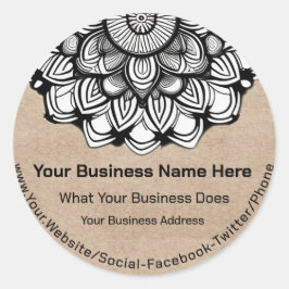 Kraft Mandala Runder Aufkleber