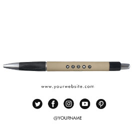 Kraft Minimalistisch Business Website Social Media Kugelschreiber