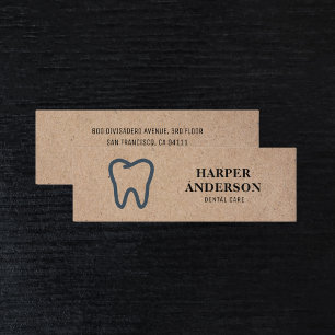 Kraft Modern Black Beruflich Dental Care Mini Visitenkarte