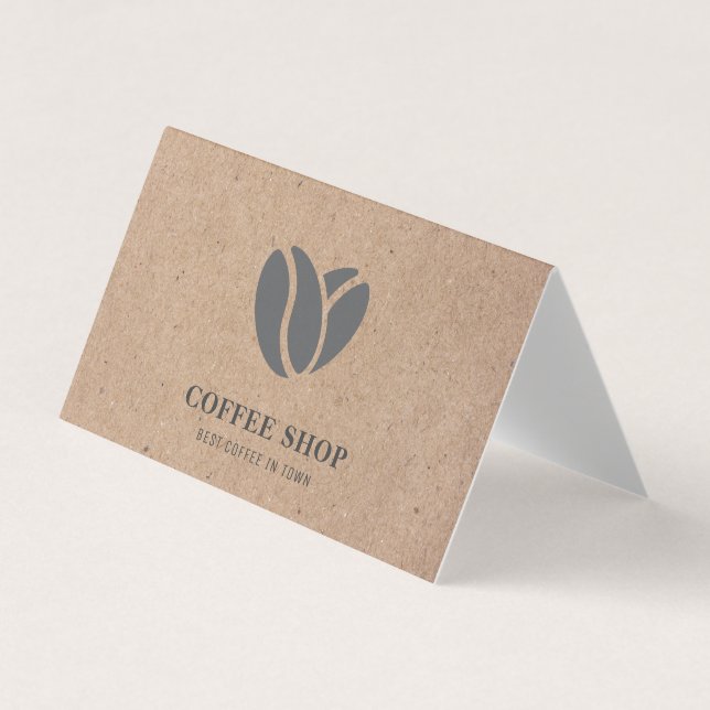 Kraft Modern Coffee Shop Beruflich Visitenkarten (Vorderseite)