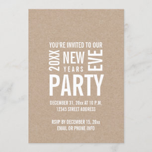 Kraft Modernes Silvester Party Einladung