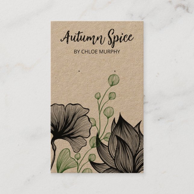 Kraft Natural Themed Display Cards Visitenkarte (Vorderseite)