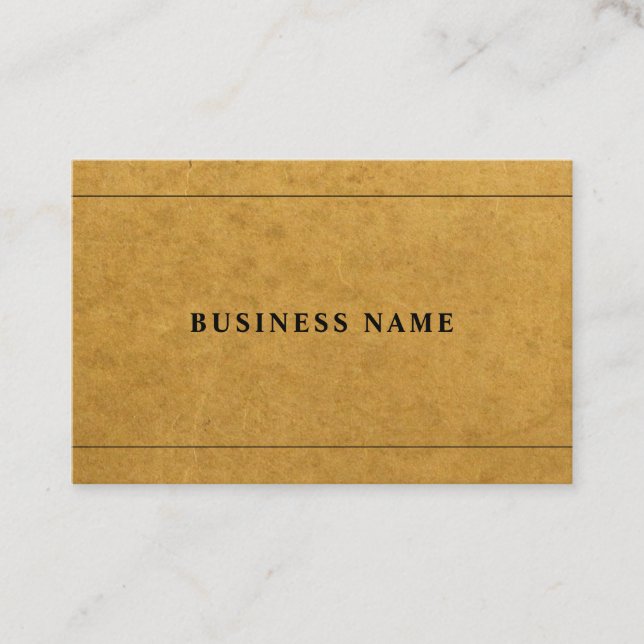 Kraft Paper Effect Company Attraktive Clean Schlic Visitenkarte (Vorderseite)