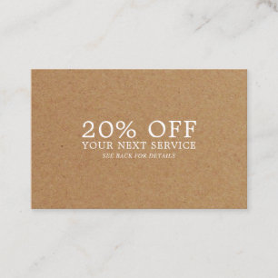 Kraft Paper Effect - Discount-Gutschein Rabattkarte