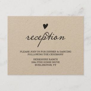 Kraft Paper Empfang Card Einladung
