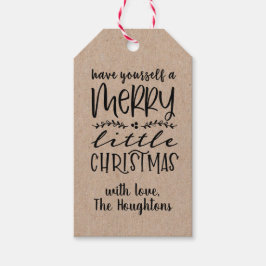 Kraft Paper Frohe Weihnachts-Geschenktasten Geschenkanhänger