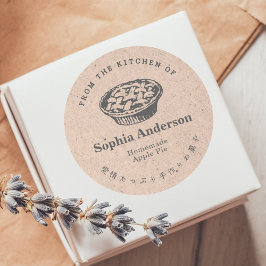Kraft Paper From the Kitchen of Homemade Pie Runder Aufkleber