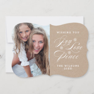 KRAFT PAPER JOY CARTE PHOTO VACANCES