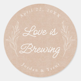 Kraft Paper Liebe ist Break Coffee Fevor Sticker