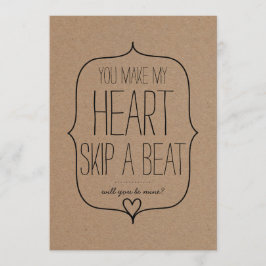 Kraft Paper Niedlich Heart Romantischer Valentinst Feiertagskarte