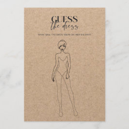 Kraft Paper Polterabend Raten Sie das Dressspiel