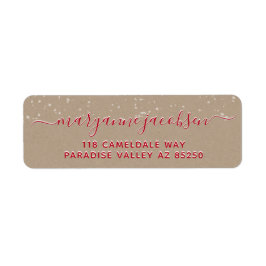 Kraft Paper Snowing Script Winter Rücksendeadresse