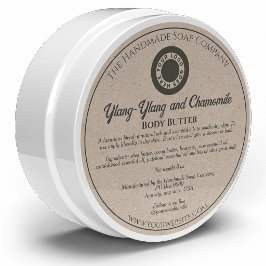 Kraft Paper Style Kosmetik Jar Label mit Logo Runder Aufkleber