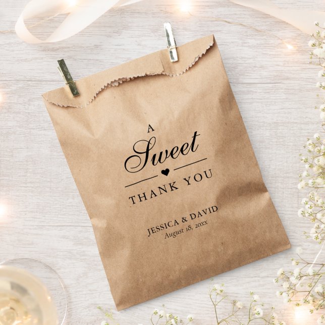 Kraft Paper Sweet Vielen Dank Gastgeschenk Hochzei Geschenktütchen (Ausgeschnitten)